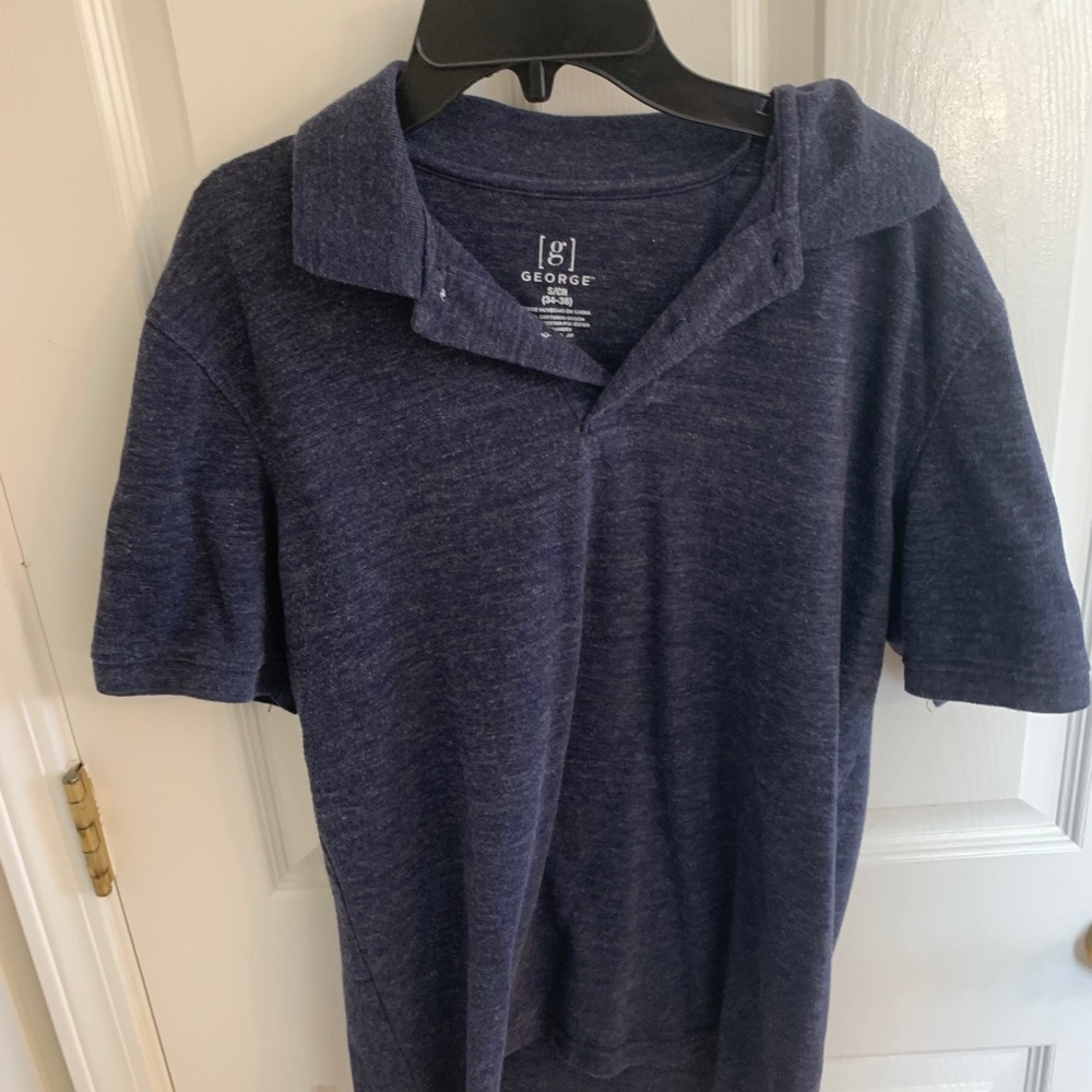 George Navy White M Polo
